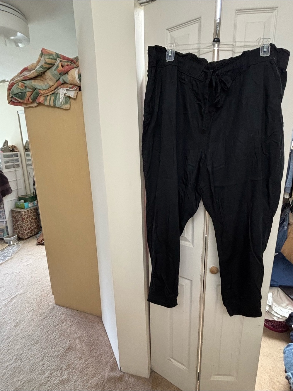 SO Black Womens Drawstring Jogger Pants
